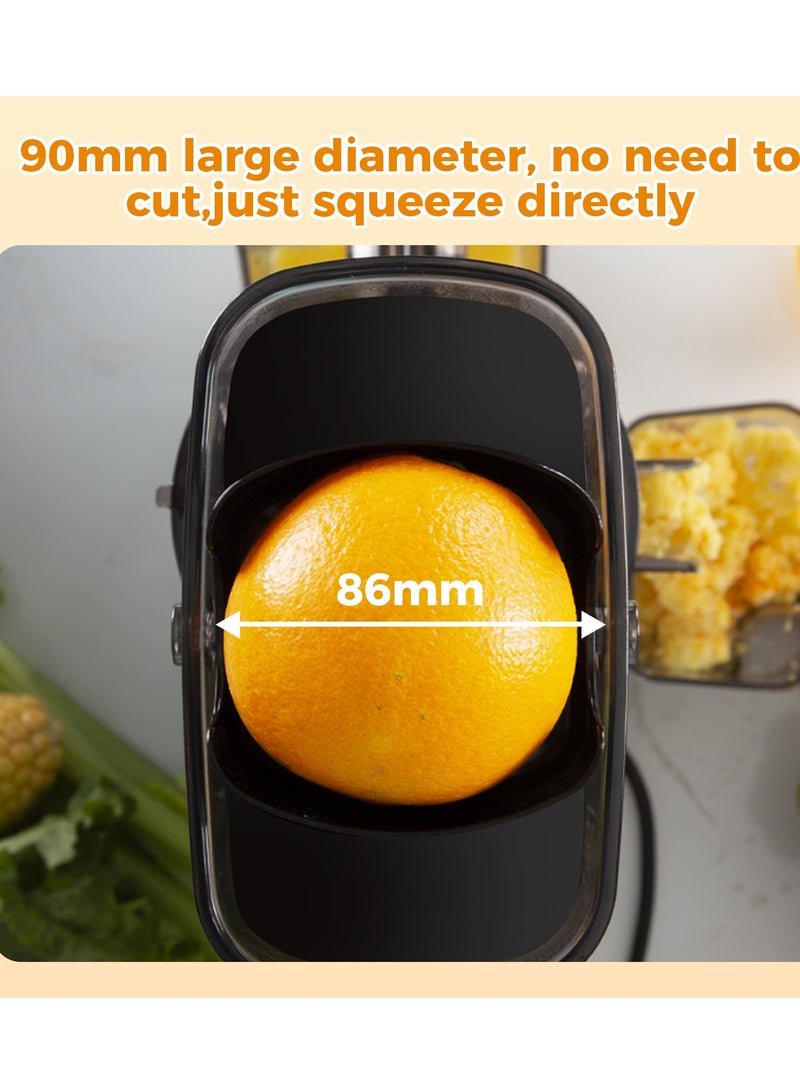 SAVTM Cold Press Juicer Machine -Slow Masticating Juicer for Fruits & Vegetables, Easy to Clean, 90mm Wide Mouth, Stainless Steel, High Juice Yield, Quiet & Efficient, 250W Heavy Duty Extractor  - Image 5