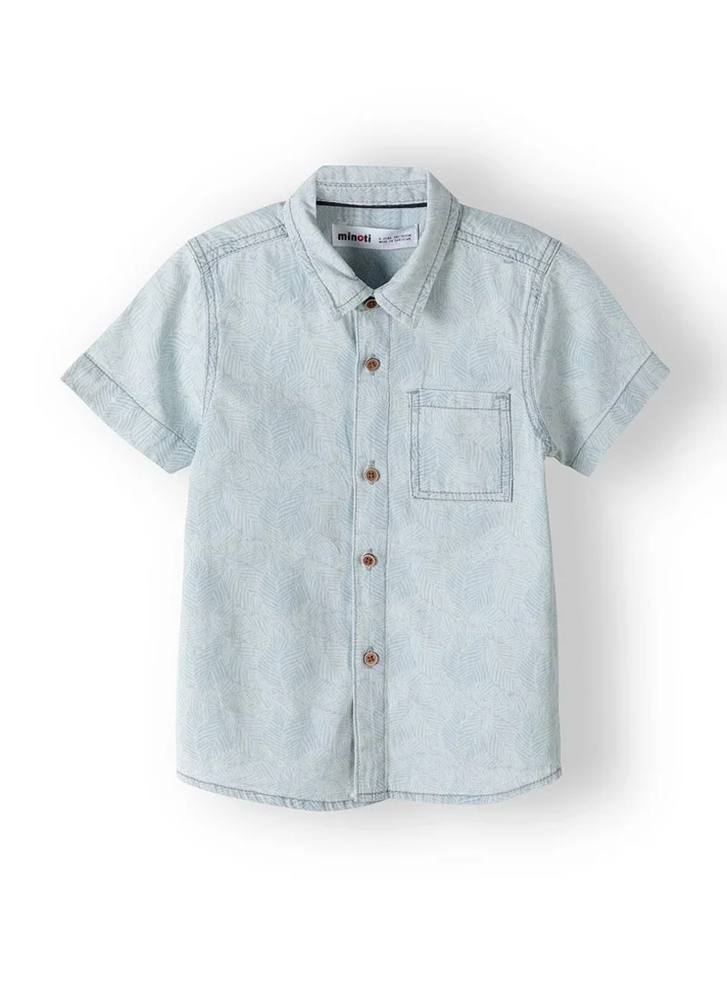 MINOTI Kids Boys  Printed Denim Shirt
