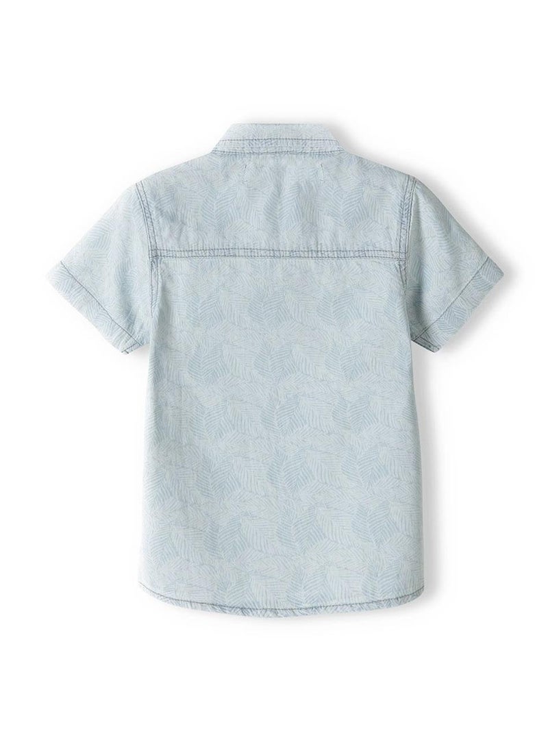 مينوتي قميص أولادي بأكمام قصيرة وجيب أمامي وأزرار - Image 3