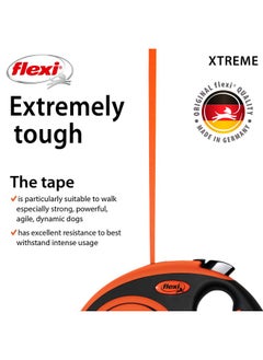 Flexi FLEXI New Classic Tape Retractable Dog Leash for Large Dogs Upto 121 lbs. - 26 ft., Orange/Black |Tangle Free Pet Walking Leash with One-Handed Brake, Pause, Lock |German Quality Product  - Image 3