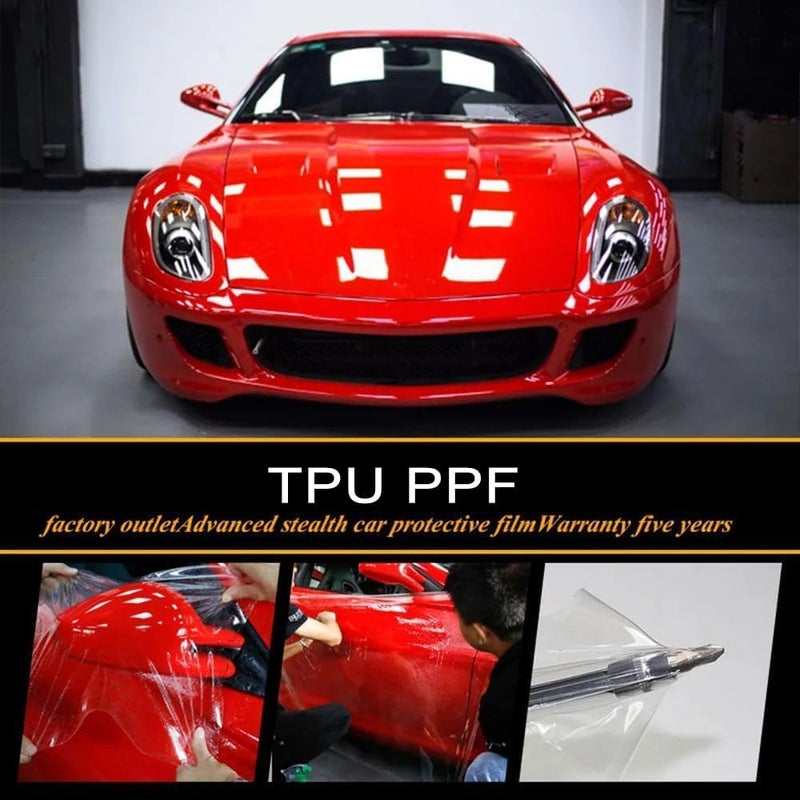 SUMAGITIN 7.5mil TPU Clear Car Paint Protection Film Self Healing Adhesive Automotive Film Anti-Scratch Glossy Car Body Wrap Vinyl for DIY Car Moto Interior Exterior,60inch x 12inch - Image 3