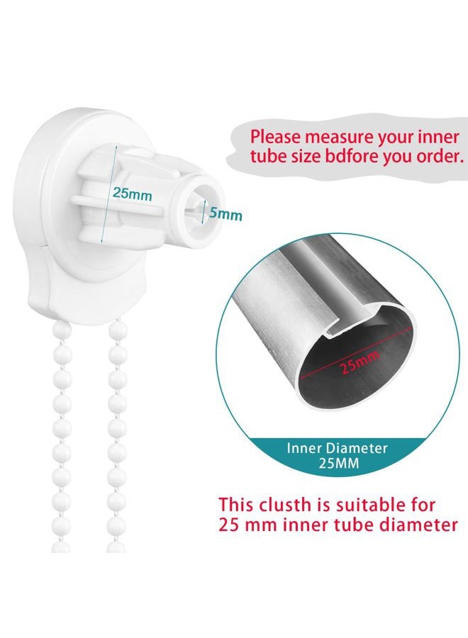 SelfTek 2 Set 25mm Roller Blind Fittings Plastic Brackets Beaded Chain Rolling Blind Replacement Repair Kit with 2 Pieces Child Safty P-Clips and Screws - Image 3