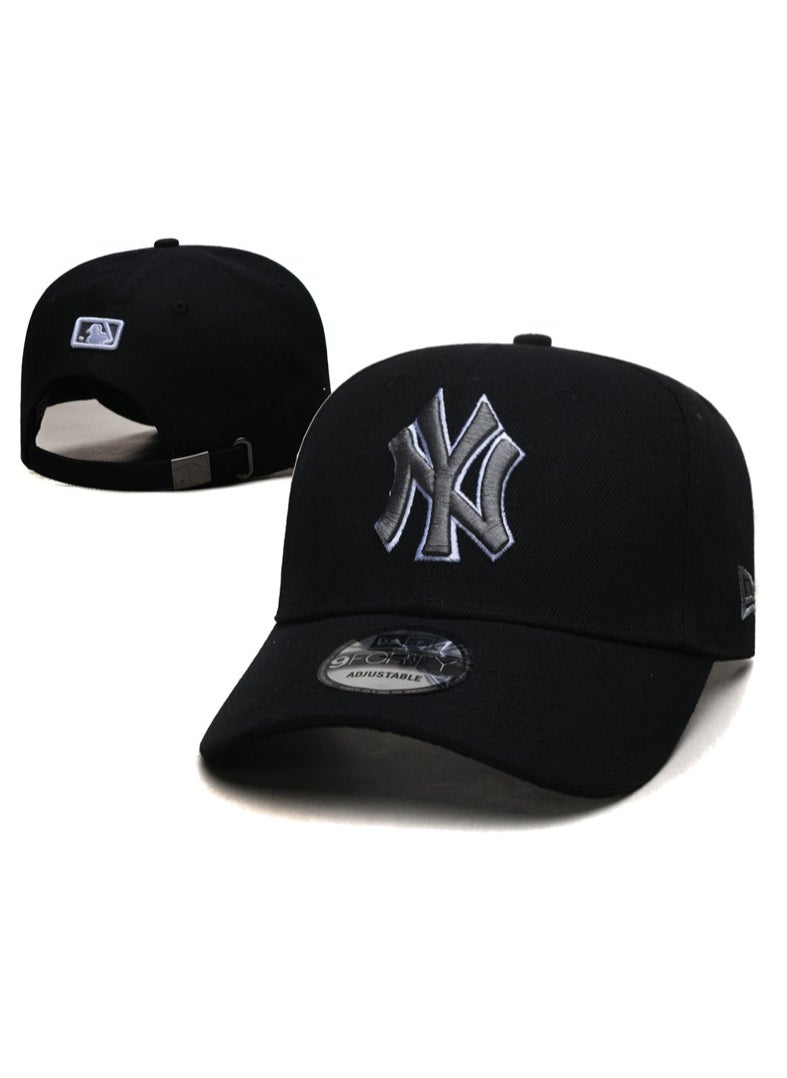 NEW ERA - New Era MLB New York Yankees Fashion Sun Hat, Mesh Hat, Outdoor Men's and Women's Sports duckbill Hat Black - Image 1