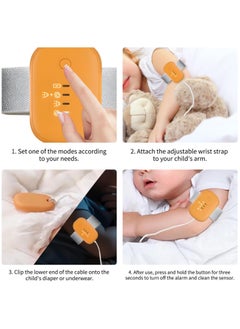 Generic Bed Wetting Alarm for Boys Girls Kids, Nighttime Bedwetting Sensor Monitors USB Rechargeable 3 Working Modes Loud Sound and Strong Vibration Potty Training for Children  - Image 2