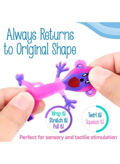 IMPRESA [25 Pack] Stretchy Monkey Sensory Toys For Improved Focus Kid Safe Colorful Fidget Toy Pack Soothing Stimulation Stretchy Toys Toddler Fidget Toys To Curb Bad Habits For Kids  - Image 3