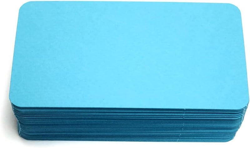 PPAPPAPPIYO 3.5x2 Blank color index cards (100) Paper - Blank (blue) - Image 1