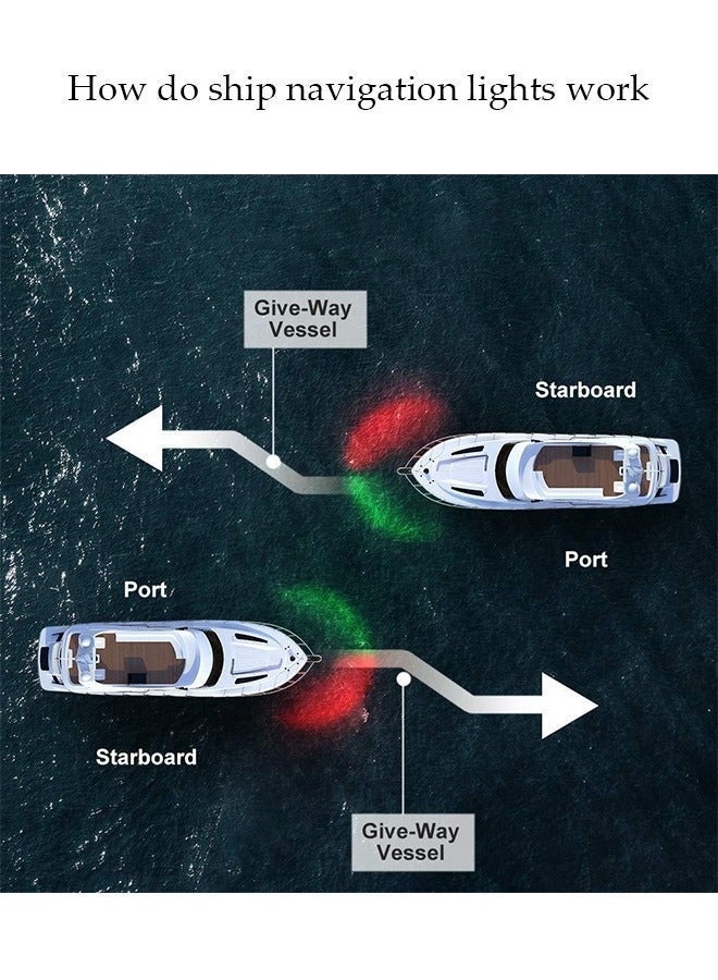 Anchor Light,Pair of LED Marine Navigation Lights，Yacht Navigation Lights, Signal Lights,Boat Navigation Light,Suitable for Most Vessels (White) - Image 5