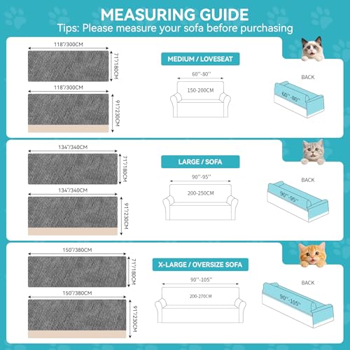 Warmstar Couch Protector from Cat Claws, Waterproof Couch Cover Anti Slip,Couch Cover 3 Cushion Sofa Washable,Anti-Scratch Pet Sofa Cover Heavy Duty,71"X118", Dark Grey - Image 2