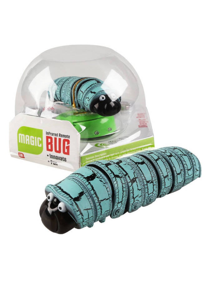 Explosions Strange Simulation Remote Control Animal Infrared Trick Remote Control Snake Remote Control Caterpillar Toy-Color:Remote Caterpillar Blue  - Image 1
