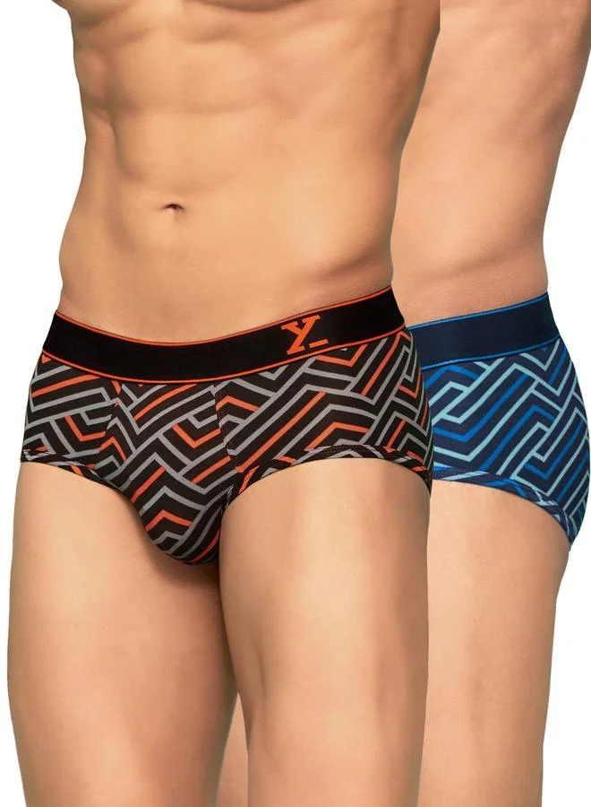 XYXX Pack of 2 - Men Cotton Stripes Parallax Briefs