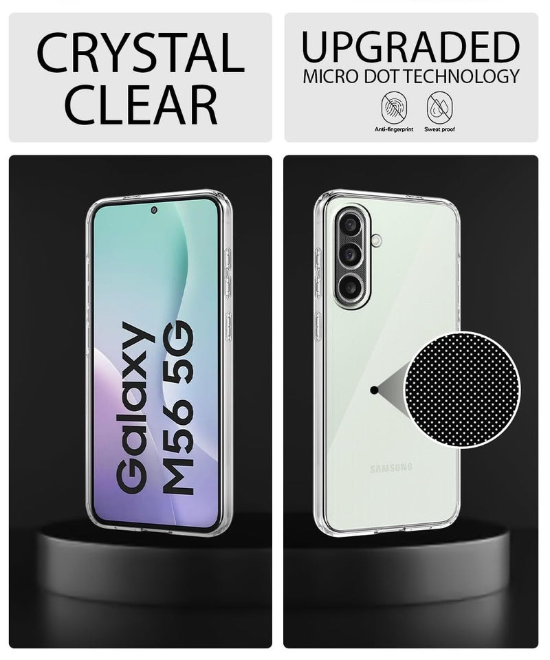 WOW IMAGINE Clear Back Cover Case for Samsung Galaxy M56 5G | Galaxy F56 5G | Shockproof Soft TPU Case | Cushioned Edges for Ultimate Protection Back Cover Case - Transparent - Image 3
