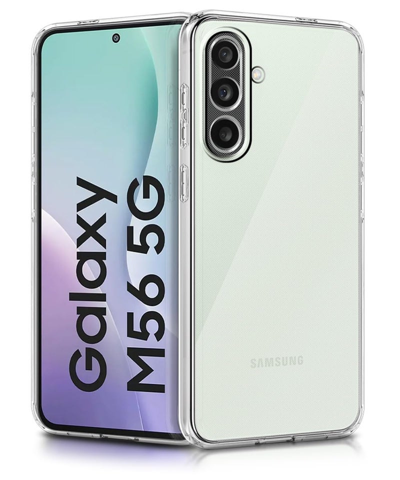 WOW IMAGINE Clear Back Cover Case for Samsung Galaxy M56 5G | Galaxy F56 5G | Shockproof Soft TPU Case | Cushioned Edges for Ultimate Protection Back Cover Case - Transparent - Image 1