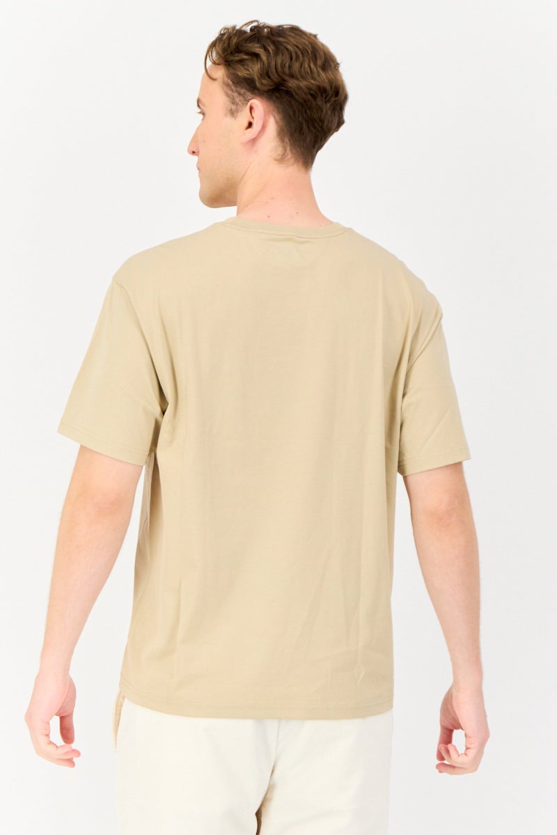 GIORDANO G-Motion Men Sportswear Fit Short Sleeves Running T-Shirt, Tan  - Image 4