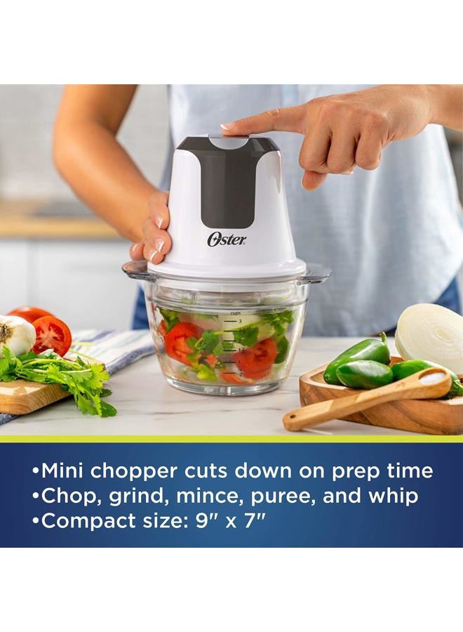 Oster 2130489 3 Cup Mini Food Chopper, White - Image 2