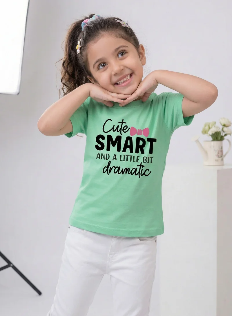 Funkaar Mint Funkaar Girl Cute Smart And Dramatic T-Shirt for Women | Best Price UAE