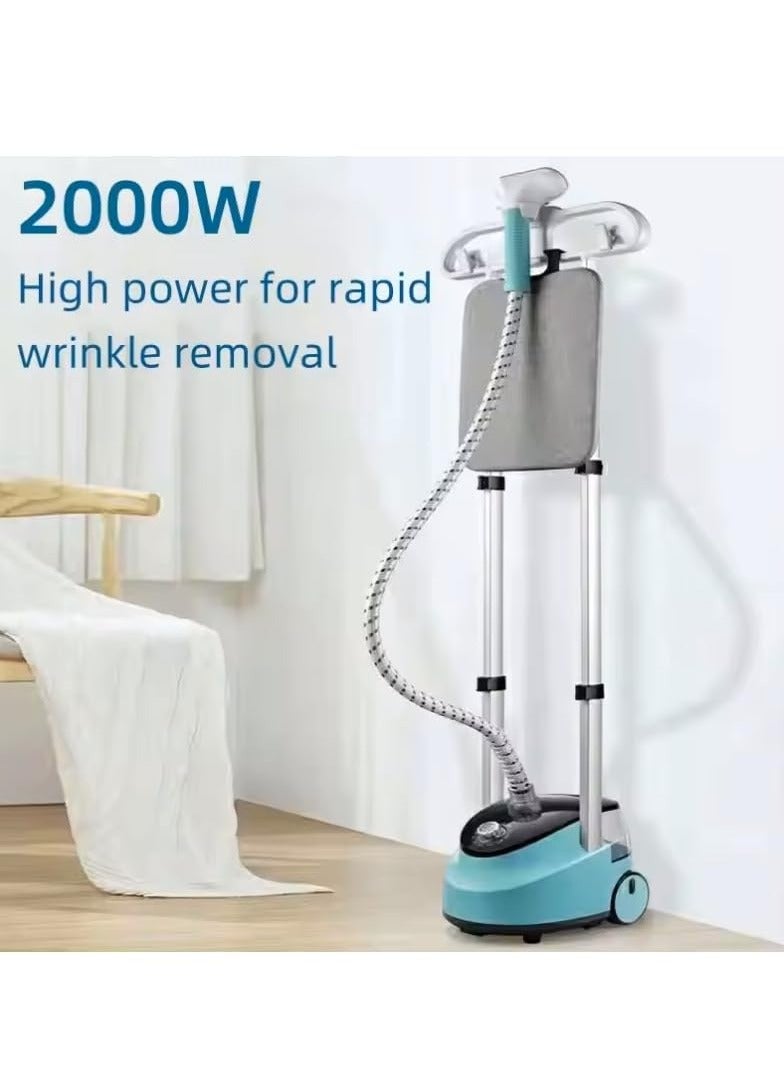 XiuWoo Heavy Duty Commercial Steamer for Clothes with 3 Steam Settings, Extra Large 1.8 Liter Water Tank, 2000 Watts, 60 Minutes Steam, Suitable for Clothing Stores,Blue  - Image 4