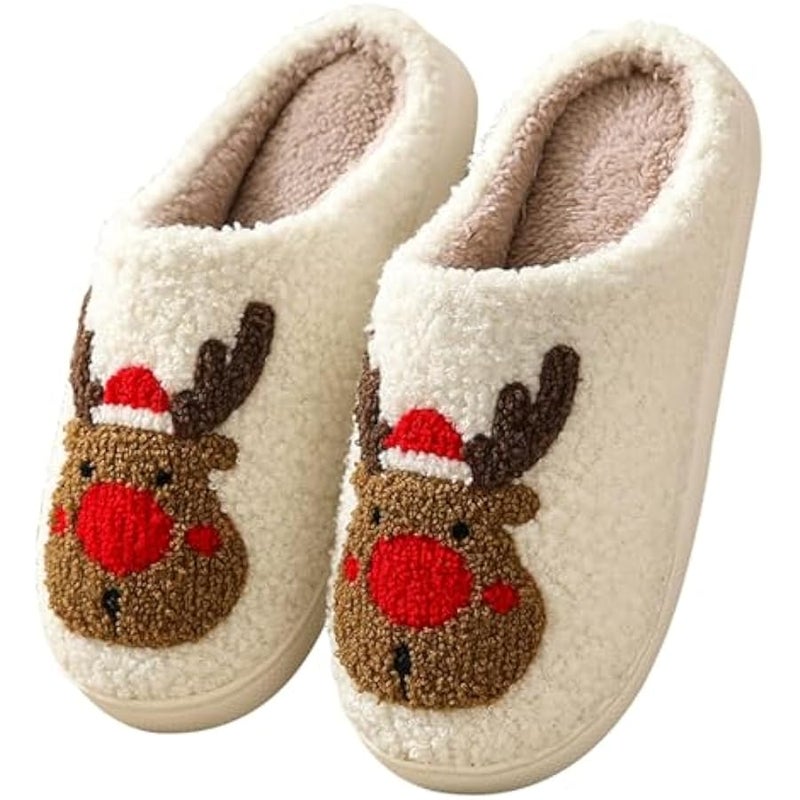 إسكدنيا شبشب منزلي للنساء، شبشب شتوي مخملي مع ميموري فوم، شبشب منزلي ناعم ومنفوش وسهل الارتداء، شبشب دافئ مضاد للانزلاق للزوجين للاستخدام الداخلي والخارجي للبنات والنساء والرجال (بابيتي) - Image 1