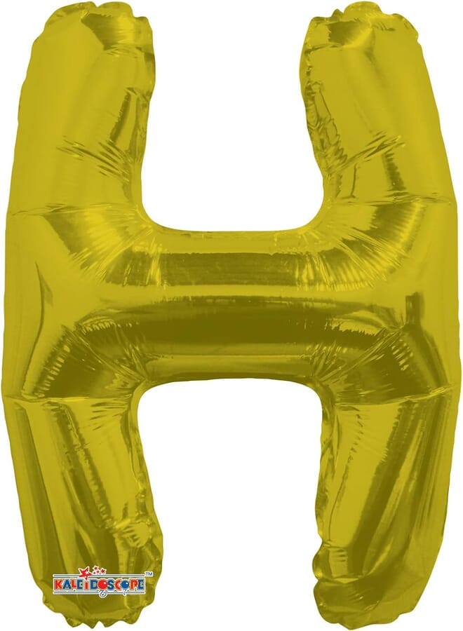 Artist Unknown 14" Mini Gold Letter H Air Fill Foil Balloon Packaged 1-Count