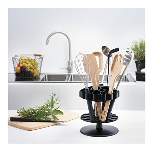 Kuhn Rikon 20048 Rotating Honeycomb Utensil Caddy, Black - Image 4