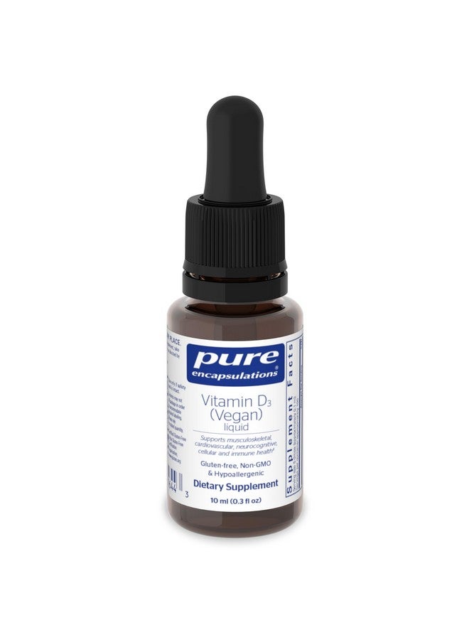 سائل فيتامين د3 (نباتي) من Pure Encapsulations | دعم مضاد للحساسية لصحة العظام والثدي والقلب والأوعية الدموية والقولون والمناعة* | 0.3 أونصة سائلة. - Image 1