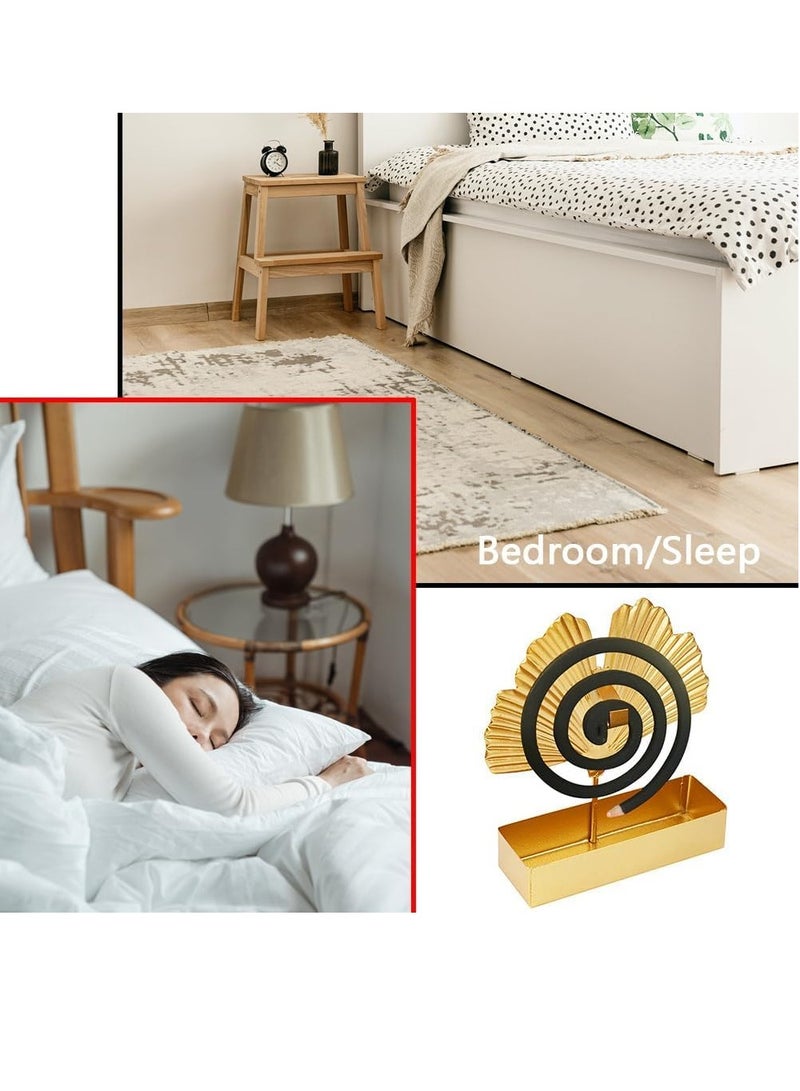 سيوسي Mosquito Coil Holder,Incense Holder,Hanging Coil Incense Burner Holder Outdoor and Indoor (Double Leaf) - Image 4