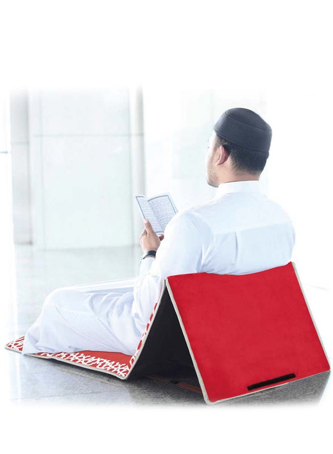 AL SANIDI Prayer Mat With A Chair, Red, 55x193 Cm  - Image 2