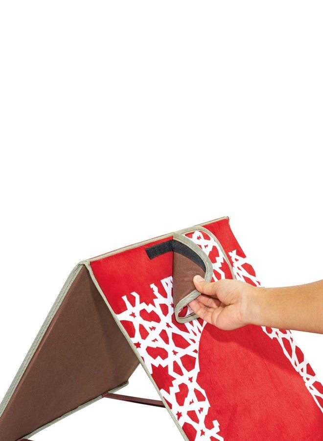 AL SANIDI Prayer Mat With A Chair, Red, 55x193 Cm  - Image 4