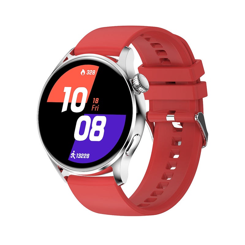 Top GT3 DT3 Pro Smartwatch with NFC Multifunction Silver Red Silica Gel
