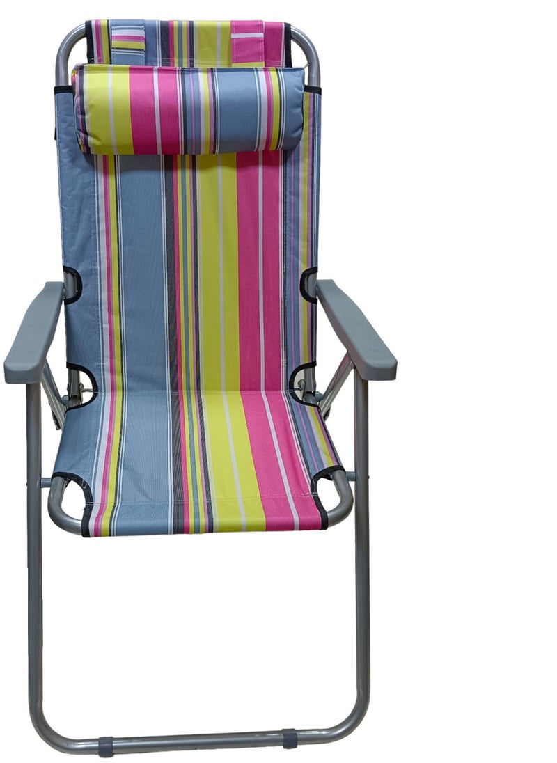 GO2CAMPS Heavy Duty Foldable Camping Chair With Headrest Adjustable 3-Positions /Beach Chair/Fishing Chair  - Image 4