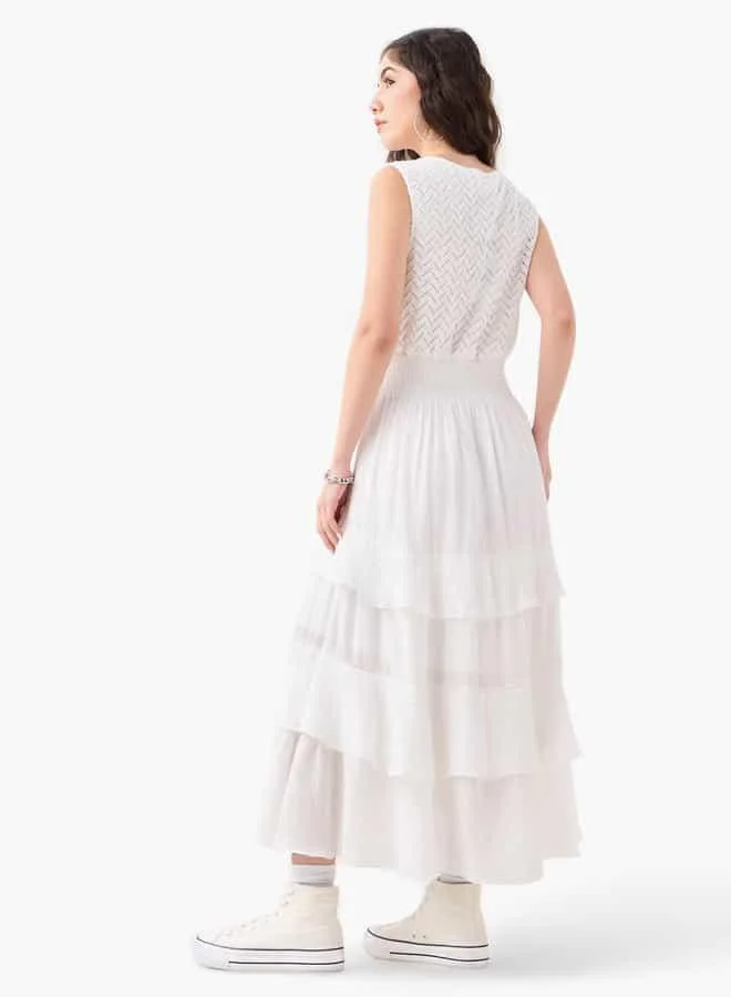 Lee Cooper Tiered Cotton Dress