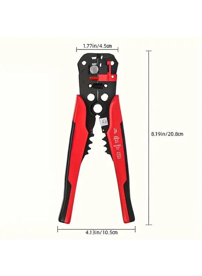 Professional Manual Wire Stripper Tool Non Slip Grip Strip Cut Crimp 24 10AWG Wires - Image 2