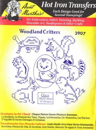 Aunt Martha's Woodland Critters Aunt Martha's Hot Iron Cross Stitch Embroidery Transfer - Image 3