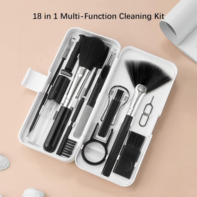 Phone Cleaning Kit - 18 in 1 Smart Cleaning Tool Kit for Smartphones, Tablets, Laptops and Earphones, Designed for Thorough and Accurate Cleaning -white - Image 2