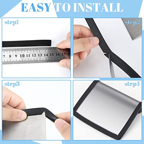 Kingdder Rubber Edge Trim U Channel Rubber Door Seal Strip Weather Resistance Sheet Metal Edge Protector Fits 1/8 Inch for Car Doors, Steel Plates, Glass, Hatches, Table Corners(35 Feet) - Image 3