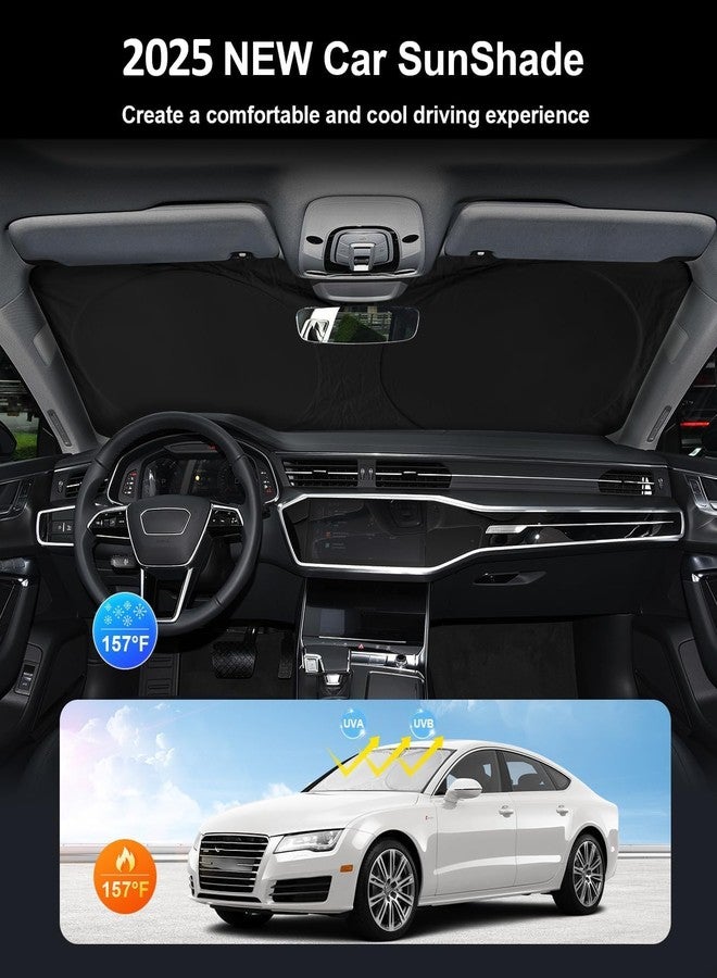 INSAUTO Custom Windshield Sunshade for Audi A4 A5 & S5 RS5 2018-2022 2023 2024 2025 Front Window Shades Cover for Windshield Sun Visor Screen Protector 210T Reflective Blocks UV Rays Cool Car Accessories - Image 3