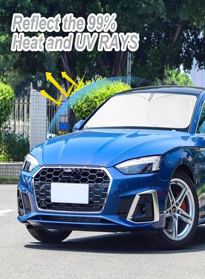 INSAUTO Custom Windshield Sunshade for Audi A4 A5 & S5 RS5 2018-2022 2023 2024 2025 Front Window Shades Cover for Windshield Sun Visor Screen Protector 210T Reflective Blocks UV Rays Cool Car Accessories - Image 2