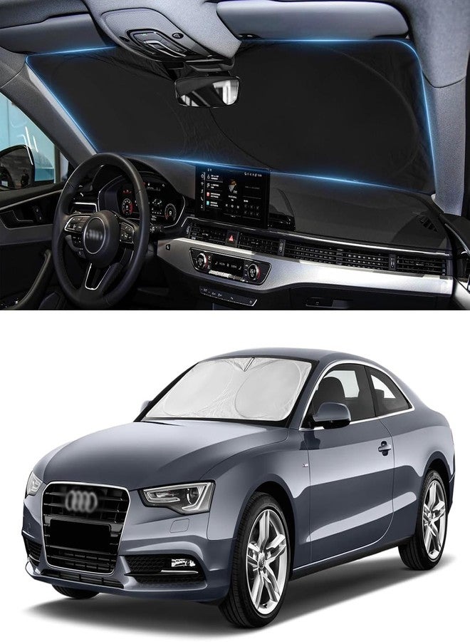 INSAUTO Custom Windshield Sunshade for Audi A4 A5 & S5 RS5 2018-2022 2023 2024 2025 Front Window Shades Cover for Windshield Sun Visor Screen Protector 210T Reflective Blocks UV Rays Cool Car Accessories - Image 1
