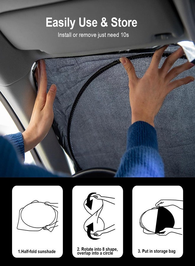 INSAUTO Custom Windshield Sunshade for Audi A4 A5 & S5 RS5 2018-2022 2023 2024 2025 Front Window Shades Cover for Windshield Sun Visor Screen Protector 210T Reflective Blocks UV Rays Cool Car Accessories - Image 4