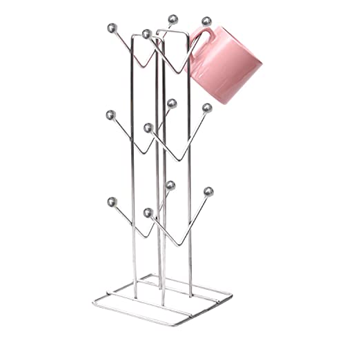 Cri8hub Big Size Stainless Steel Cup Stand, Coffee and Tea Mug Holder (Silver, 12 Cups Stand) - Image 5
