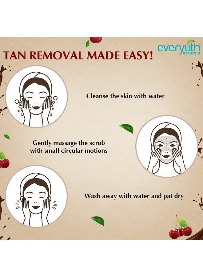 Everyuth Naturals Tan Removal Chocolate & Cherry Scrubd Tan Detoxify & Cleanseparaben Free Antioxidant Choco & Multivitamin Cherriesfor Oily Dry Normal Combination & Sensitive Skin 100G (Pack Of 2) - Image 4