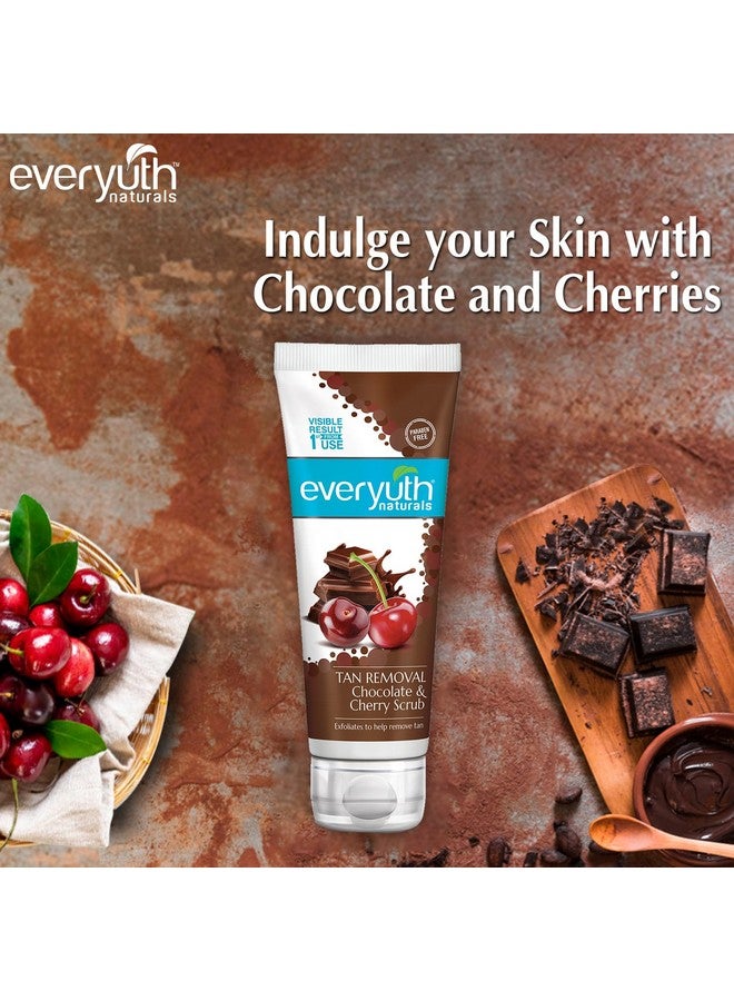 Everyuth Naturals Tan Removal Chocolate & Cherry Scrubd Tan Detoxify & Cleanseparaben Free Antioxidant Choco & Multivitamin Cherriesfor Oily Dry Normal Combination & Sensitive Skin 100G (Pack Of 2) - Image 3