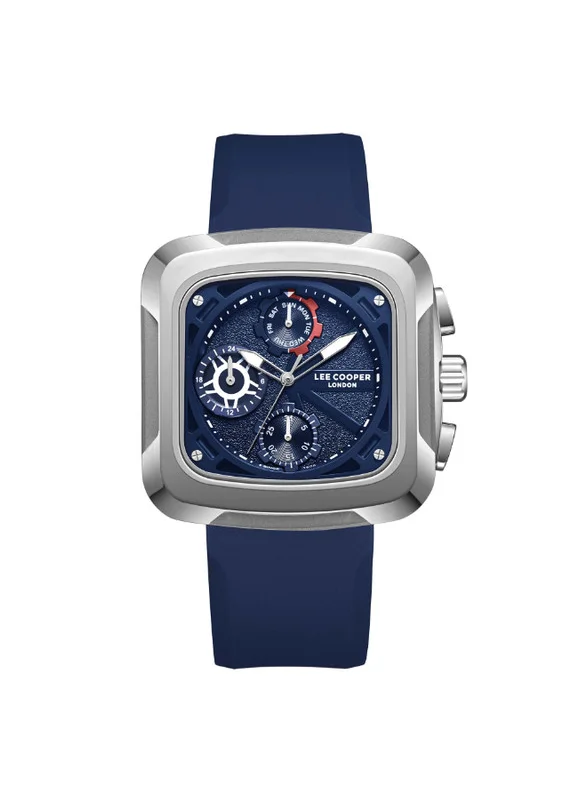 لي كوبر Lee Cooper LC08012.399 Men's Multi Function Display Watch & Silicone Strap Blue