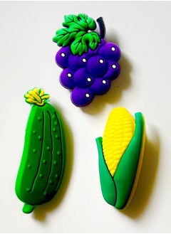 3 Pieces Brooch With Fruits And Vegetables Design
