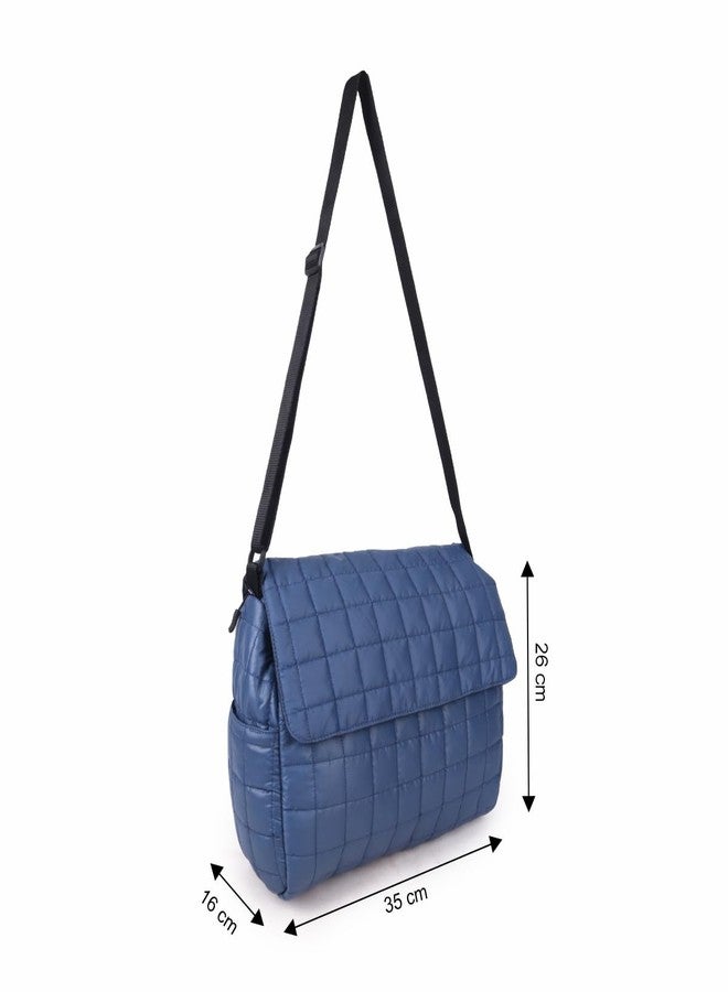 ASTRID Quilted Design Sling Bag With Zipper Closer For Girls And Women - Image 2