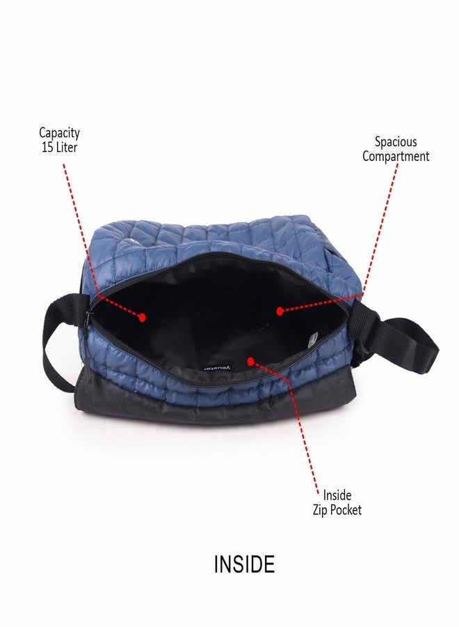 ASTRID Quilted Design Sling Bag With Zipper Closer For Girls And Women - Image 3