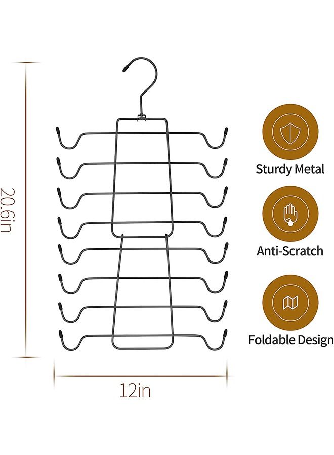 CityRiya-Long Clothes Hangers Tank Tops Hangers Bra Hanger Folding Scarf Bra Holder for Closet Organizer Pants Rack Leggings Hanger Closet Organization for Tops Bras Camisoles Scarves or Belts 2 Packs  - Image 5