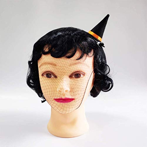 BinaryABC Mini Witch Hat Hair Clip - Halloween Party Decoration, Black - Image 2