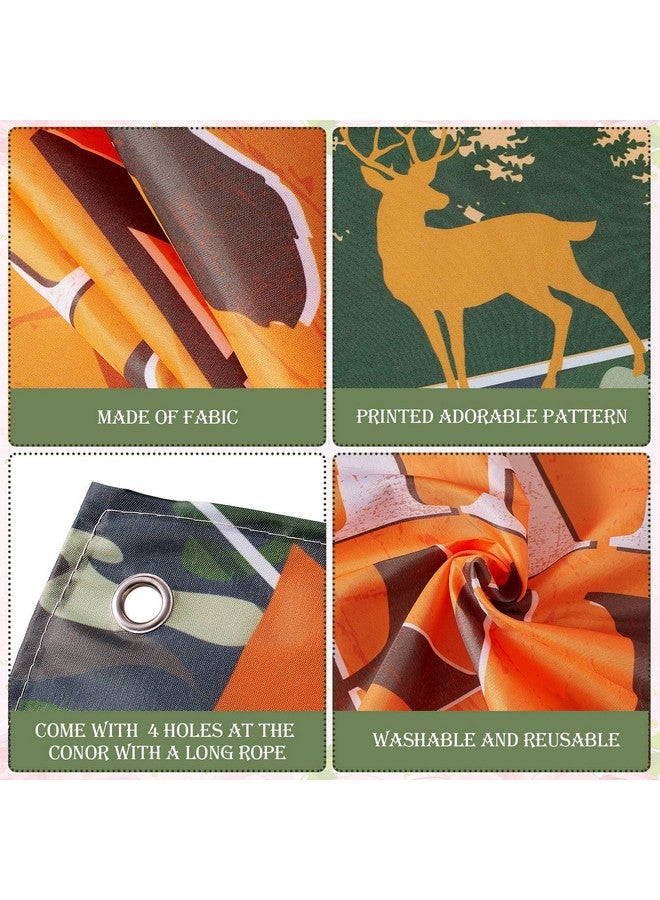 Breling Hunting Birthday Party Supplies Gone Hunting Photography Backdrops Hunting Birthday Party Decoration Camo Birthday Party Supplies Hunting Backdrop Decor For Birthday Camo Camping Hunting Themed Party - Image 3
