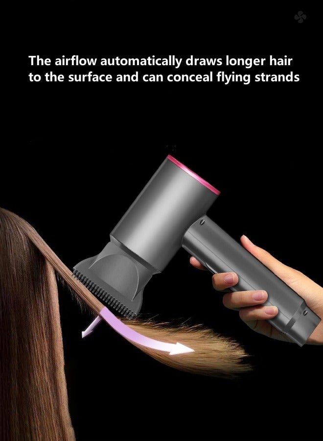 مجفف شعر لاسلكي محمول للأدوات المنزلية والسفر وصالون التصفيف، يحتوي على وظيفة الهواء الساخن والبارد، مع فوهة تجميع وفوهة توزيع - Image 3