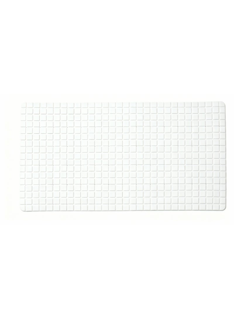 FEELSO Non-Slip Bath Tub Shower Mat with Suction Cups and Drain Holes 40*70cm White - Image 1